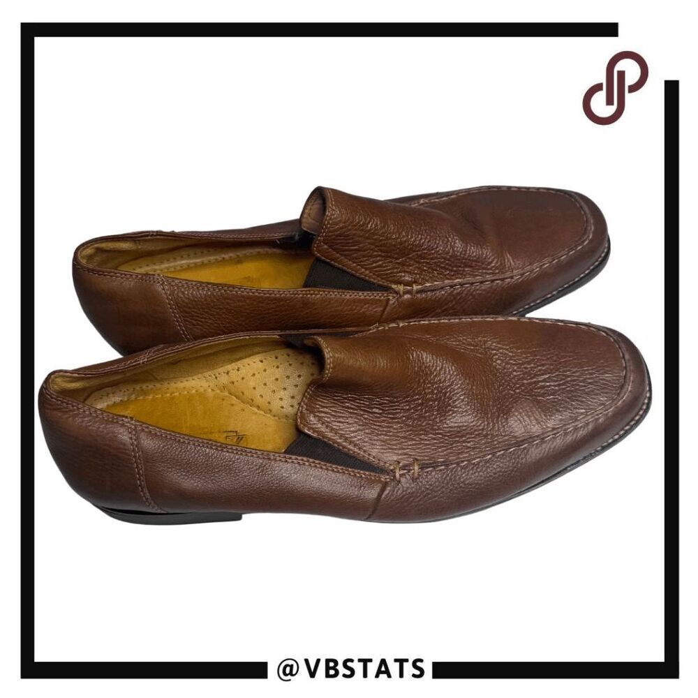 Sandro Men's Comfort Soft and Gel Leather Slip On Loafer Shoe Brown Size‎ 12D